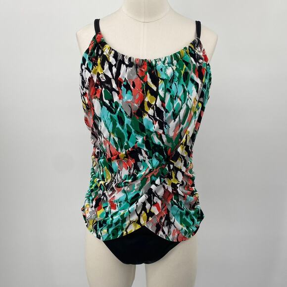 Magicsuit Lisa One Piece Swimsuit Anaconda Snake Print High Neck Underwire 16 - Picture 2 of 8